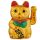 Maneki Neko Waving Cat, Eyes Open 17cm