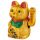 Maneki Neko Waving Cat, Eyes Open 17cm