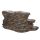 Stojak ekspozycyjny w kształcie brązowej skały dla figurek wilków z serii "Wilk Strażnik Północy - Kroczący Duch"