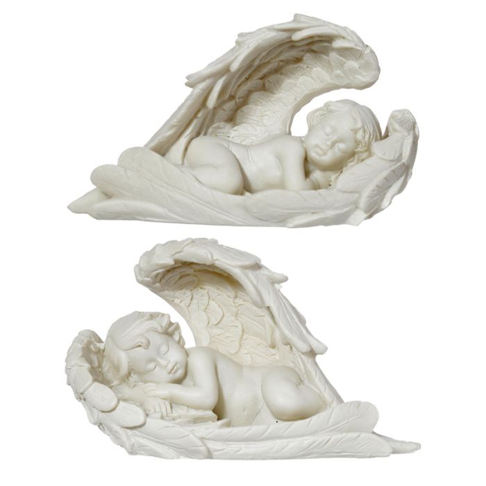 figurka śpiącego cherubina - długie skrzydła