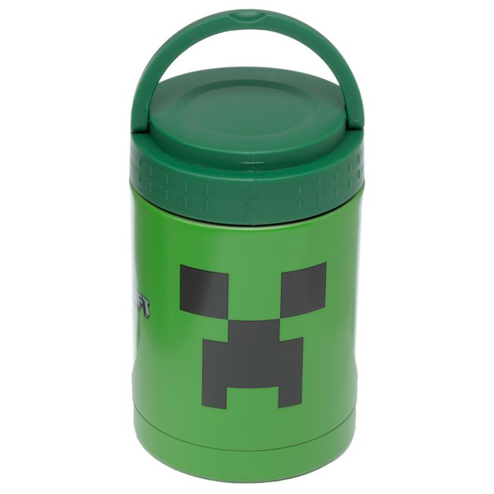 Minecraft Creeper - Pudełko termiczne na lunch / przekąski ze stali nierdzewnej o pojemności 500ml