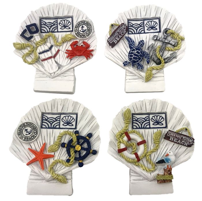 Pamiątkowe magnesy na lodówkę - muszle