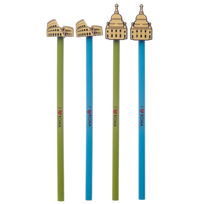 Ołówek z nasadką 'Kocham Rzym'