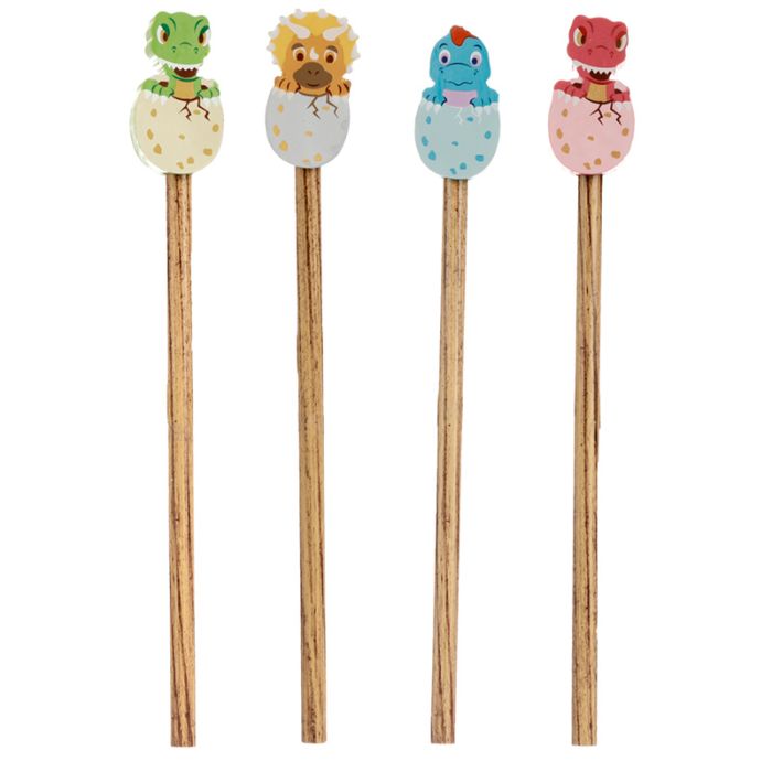 Ołówek z jajkiem dinozaura z gumką do ścierania