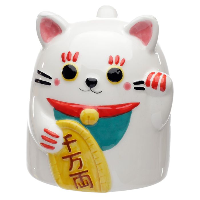 Ceramiczny kubek odwrócony "Kot Szczęścia Maneki Neko"