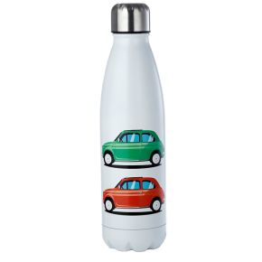 Butelka termiczna wielorazowa ze stali nierdzewnej na gorące i zimne napoje 500 ml "Fiat 500 Retro" Butelka termiczna wielorazowa ze stali nierdzewnej na gorące i zimne napoje 500 ml "Fiat 500 Retro"