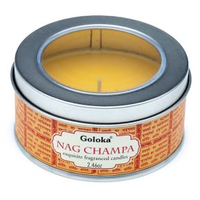 Świeca woskowa w puszce Goloka Nag Champa Świeca woskowa w puszce Goloka Nag Champa