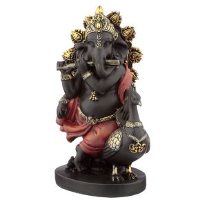 Figurka 'Słoń Ganesh' z fujarką i pawiem Figurka 'Słoń Ganesh' z fujarką i pawiem