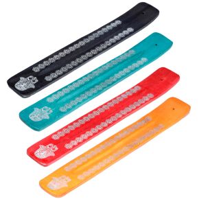 Popienica na kadzidełka z drewna z drzewa mango - motyw pióra Popienica na kadzidełka z drewna z drzewa mango - motyw pióra