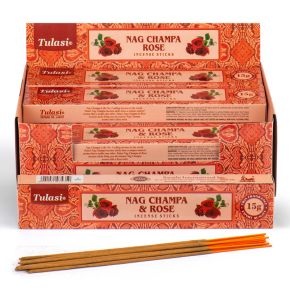 Kadzidełka patyczki "37296 Tulasi Rose Nag Champa" - Róża