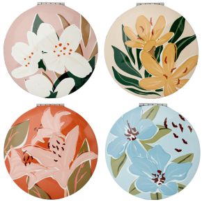 Lusterko Kompaktowe w kwiaty Lusterko Kompaktowe w kwiaty