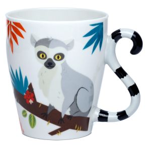 Ceramiczny kubek z uchwytem w kształcie ogona "Duch Nocy - Lemur" Ceramiczny kubek z uchwytem w kształcie ogona "Duch Nocy - Lemur"
