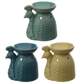 Ceramiczny podgrzewacz olejków w kształcie pawia w jodełkę "Eden" Ceramiczny podgrzewacz olejków w kształcie pawia w jodełkę "Eden"