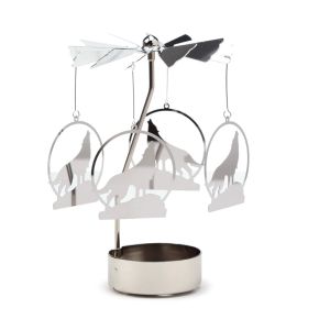 Świecznik – wyjący wilk, obrotowa karuzela Świecznik – wyjący wilk, obrotowa karuzela