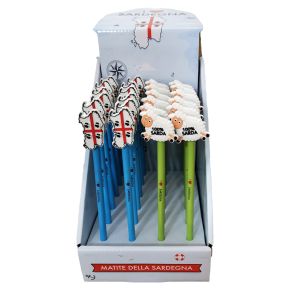 Ołówek z nasadką PVC w kształcie owcy i wyspy Sandynia "Ołówki z Sardynii"