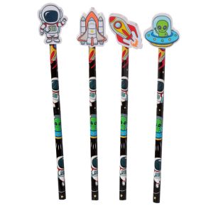 Ołówek z nasadką gumką do wycierania "Witaj Kosmosie" Ołówek z nasadką gumką do wycierania "Witaj Kosmosie"