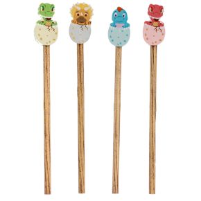 Ołówek z jajkiem dinozaura z gumką do ścierania Ołówek z jajkiem dinozaura z gumką do ścierania